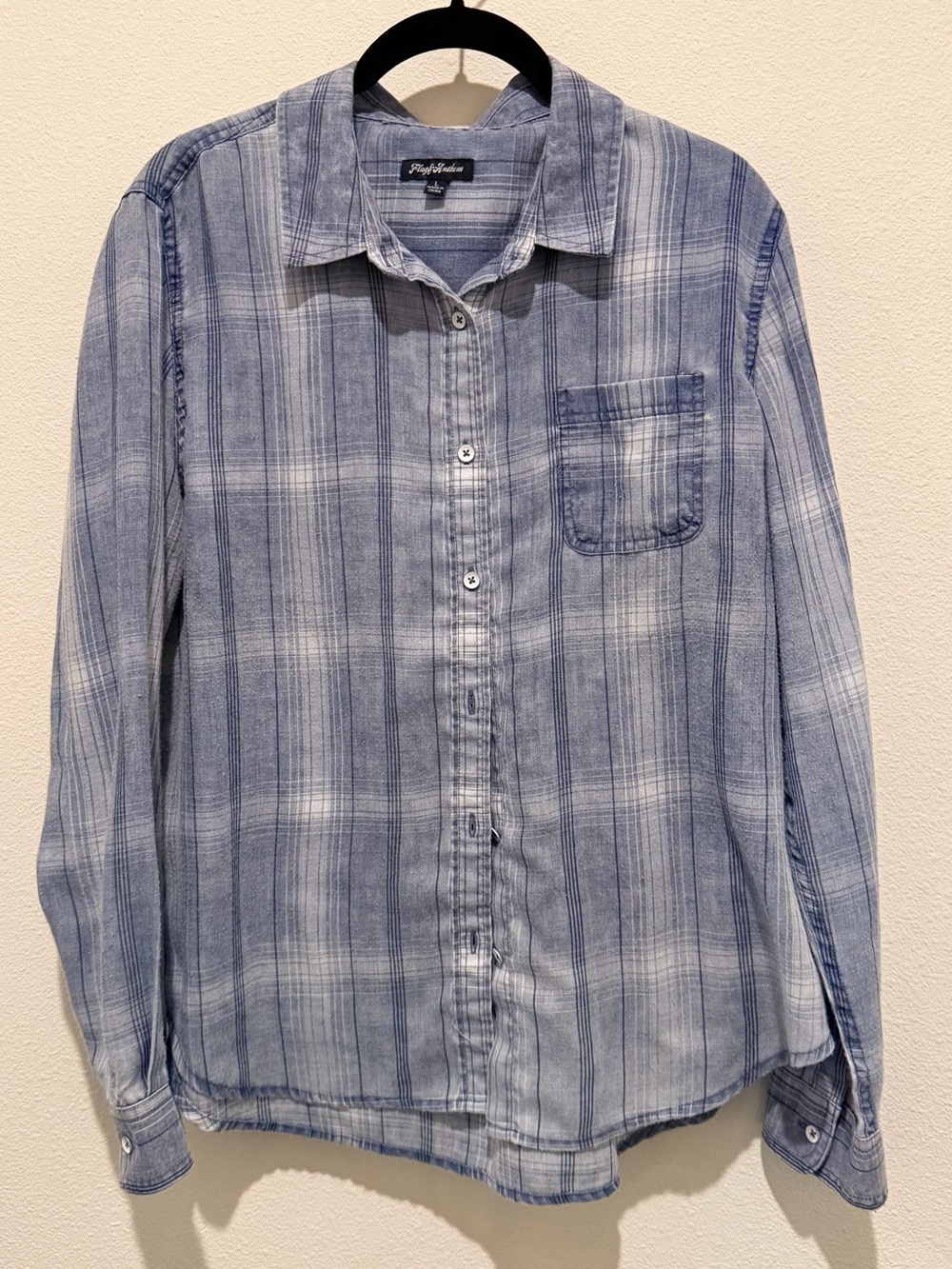 Flag & Anthem | Light Blue Plaid Button-Down Shirt
